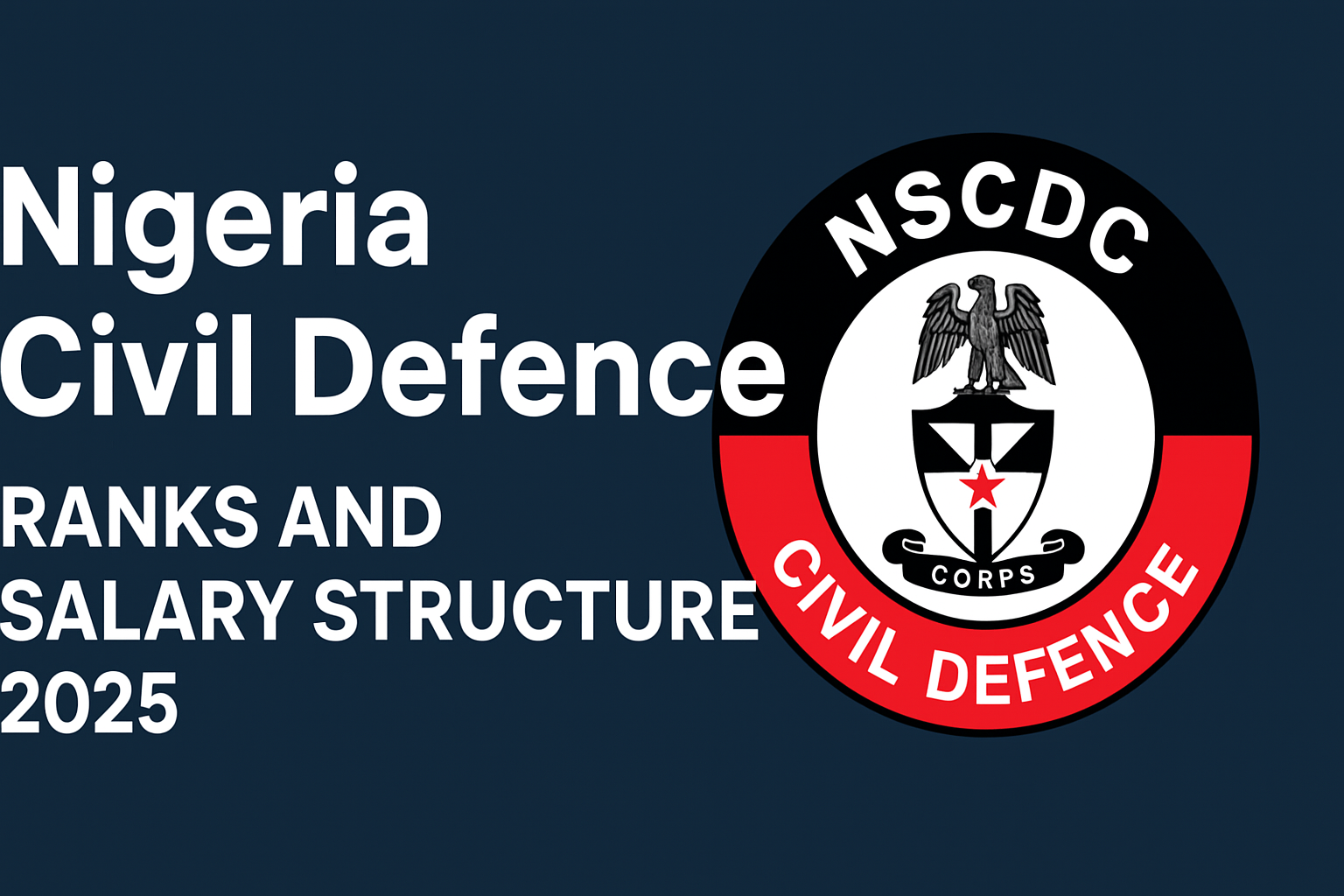 Nigeria Civil Defence (NSCDC) Ranks and Salary Structure 2025