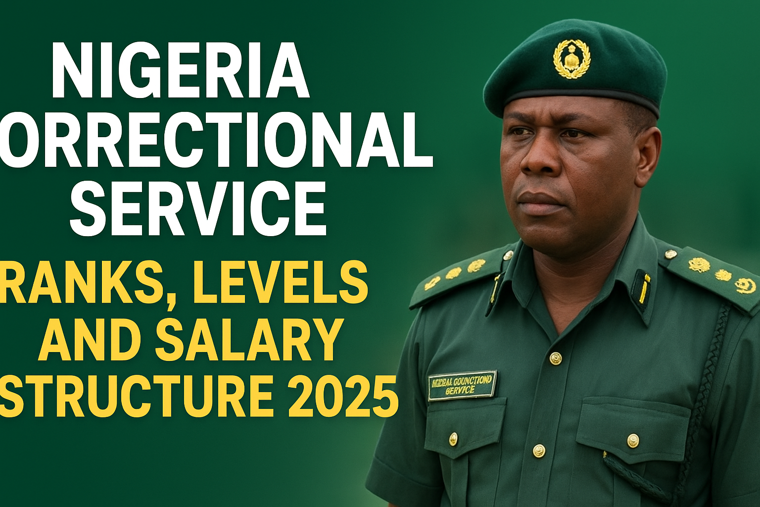 Nigeria Correctional Service Ranks, Levels and Salary Structure 2025
