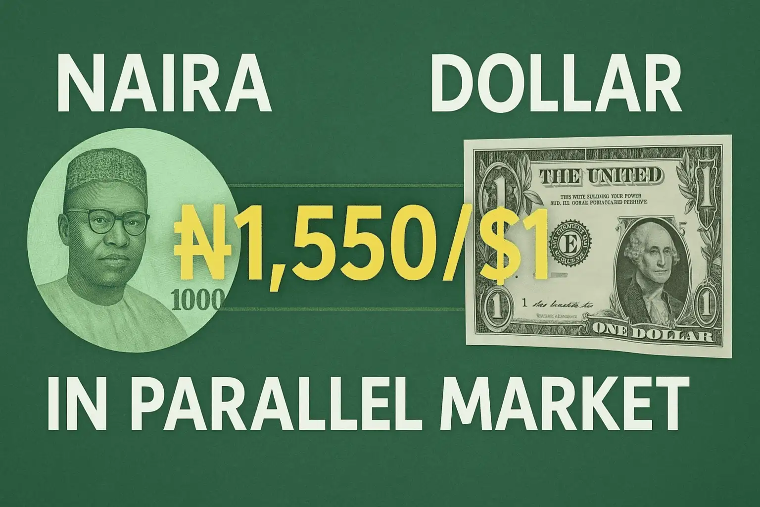 Today’s Naira Down to ₦1,550/$ in Parallel Market: Causes, Effects, and What Lies Ahead