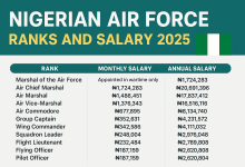 Nigerian Air Force Ranks and Salary Structure