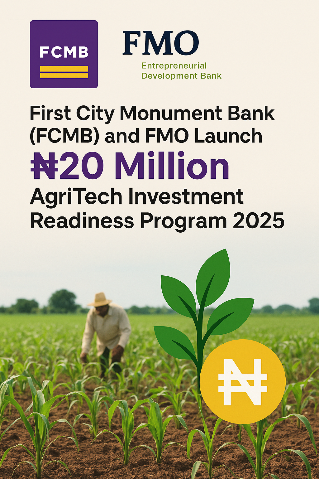 FCMB and FMO Launch ₦20 Million AgriTech Investment Readiness Program 2025