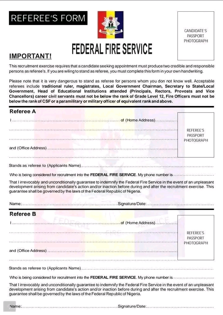 Federal Fire Service Guarantor Form 2025 – Download and Complete Guide