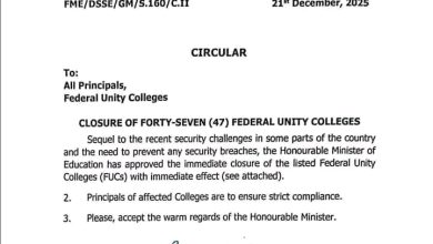 FG Orders Immediate Closure of 41 Unity Colleges Over Escalating Security Threats
