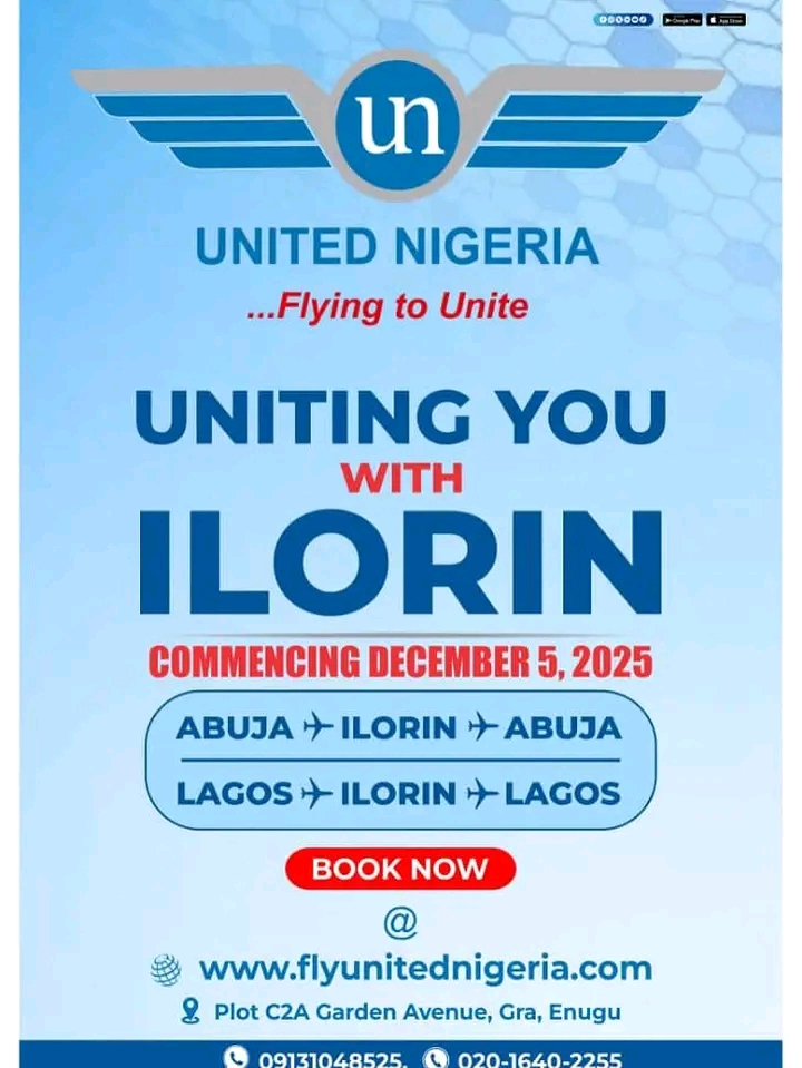 United Nigeria Airlines Set to Launch Direct Ilorin Flights from December 5