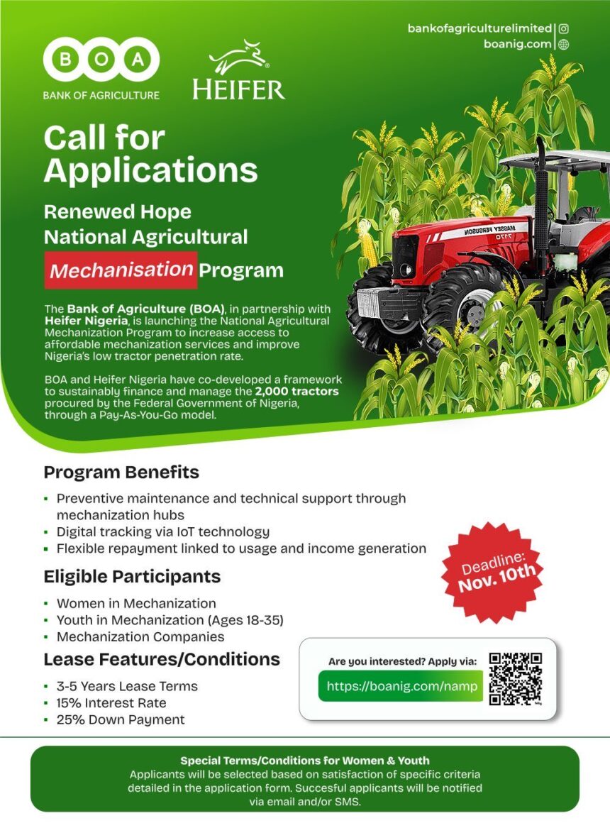 FG Launches Renewed Hope National Agricultural Mechanization Programme to Empower Farmers
