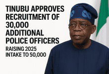 Tinubu Approves Recruitment of 30,000 Additional Police Officers, Raising 2025 Intake to 50,000