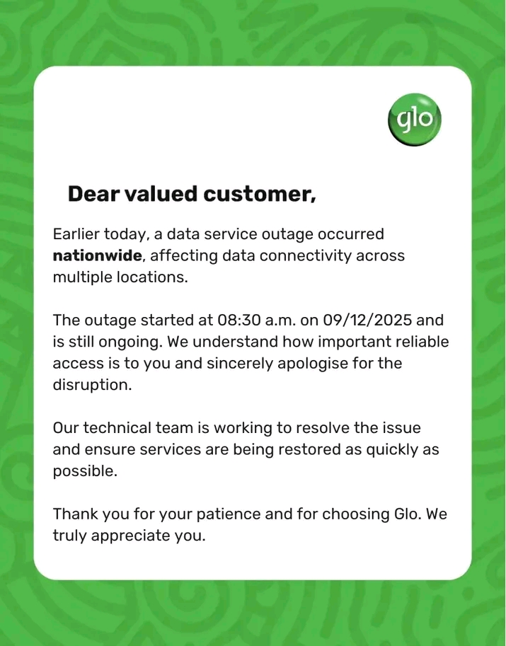 Glo Apologises for Nationwide Data Outage, Assures Swift Restoration – What Happened and What Users Should Expect
