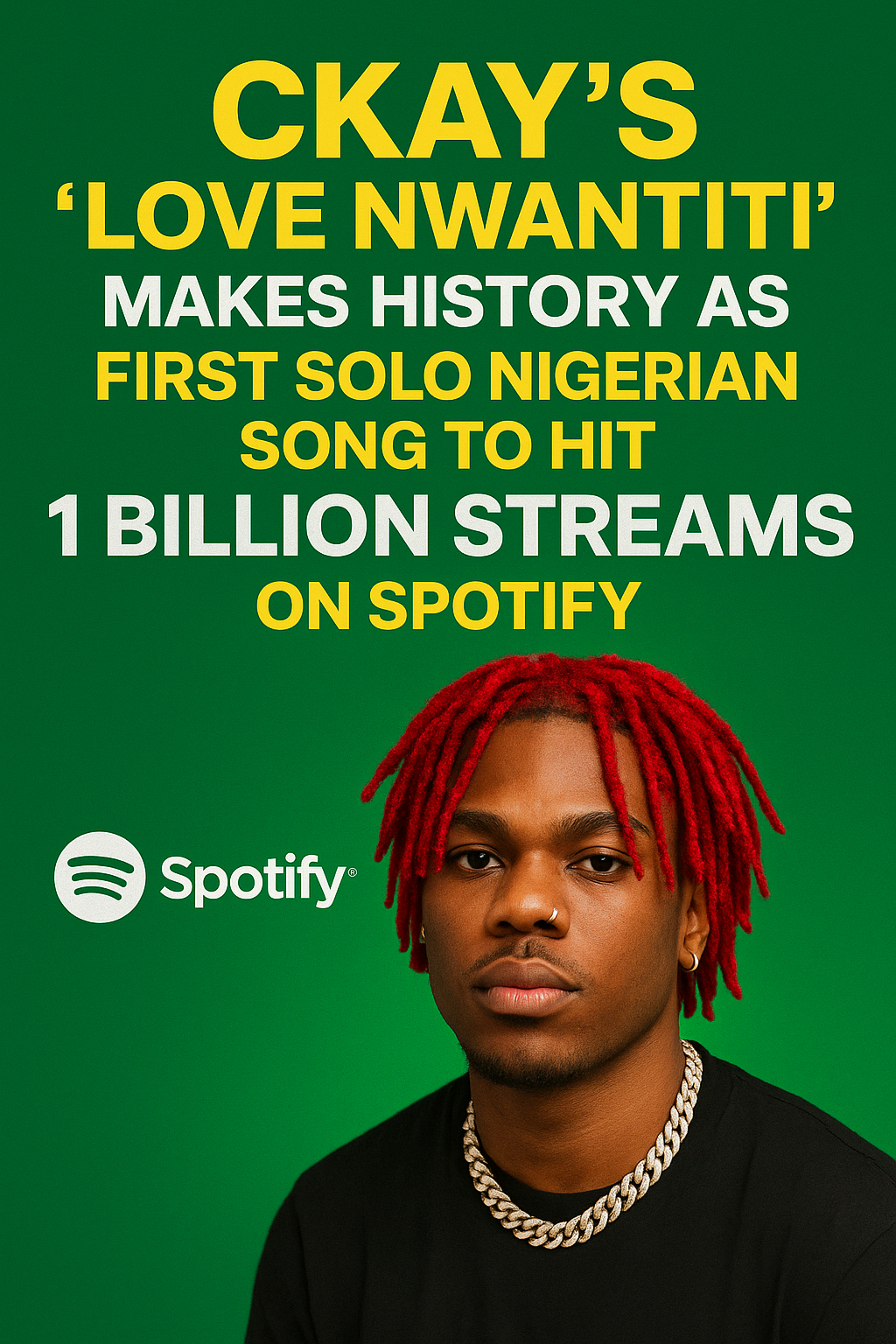 CKay’s ‘Love Nwantiti’ Makes History as First Solo Nigerian Song to Hit 1 Billion Streams on Spotify