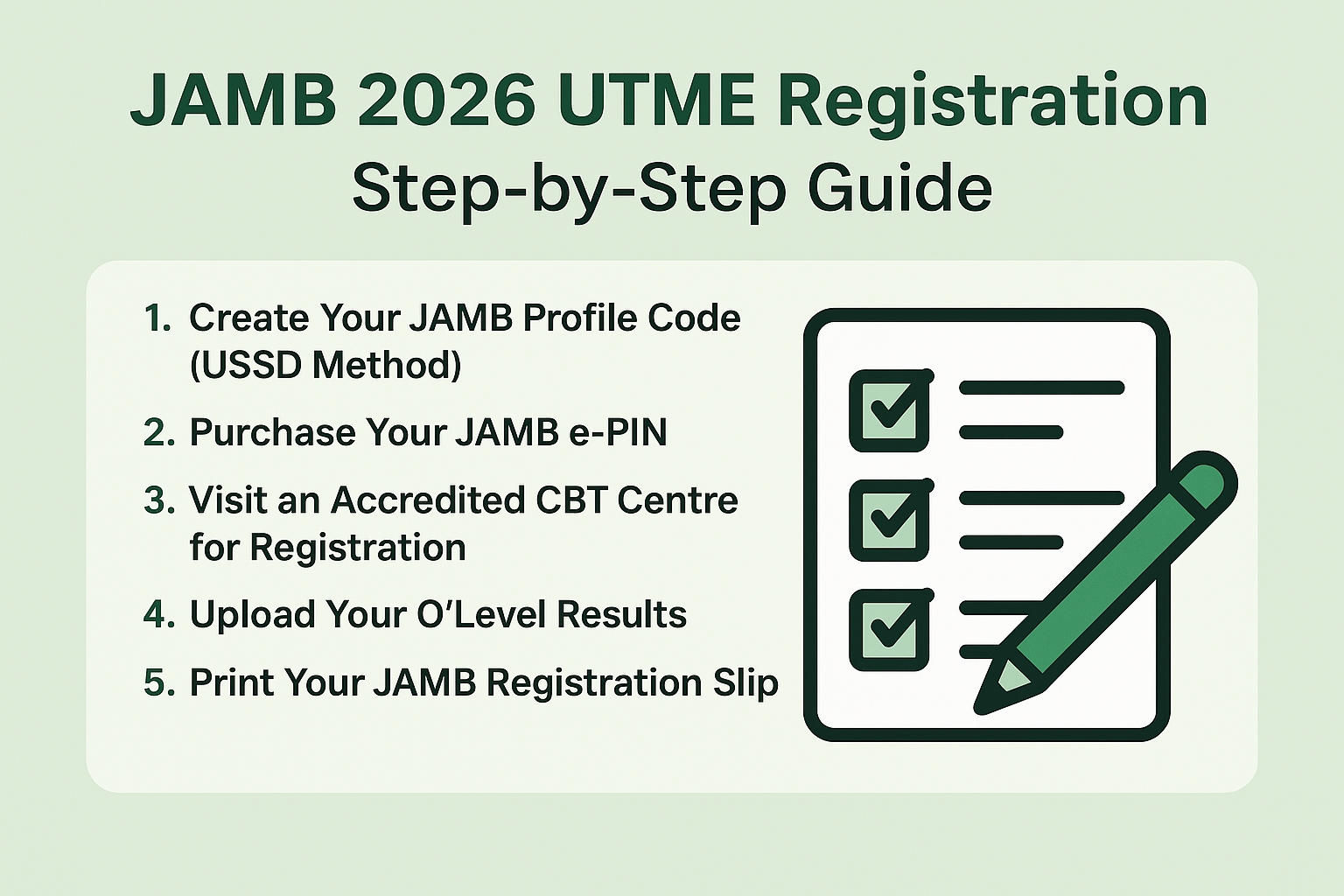 JAMB 2026 UTME Registration: Step-by-Step Guide for Candidates (Full Requirements & Process)