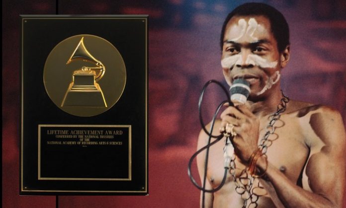 Fela Kuti Makes History as First African Artiste to Receive Posthumous Grammy Lifetime Achievement Award